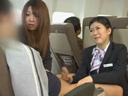 Японская стюардесса Внимательный сервис