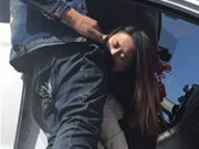 Китайские любители активного секса на открытом воздухе в машине