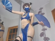 Косплей ниндзя девушка мастурбация в веб-камеру